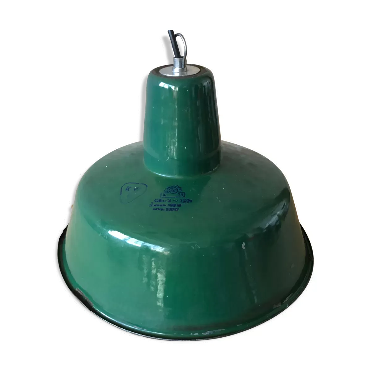 Lampe de plafond d’usine industrielle de Wikasy A23, années 1960