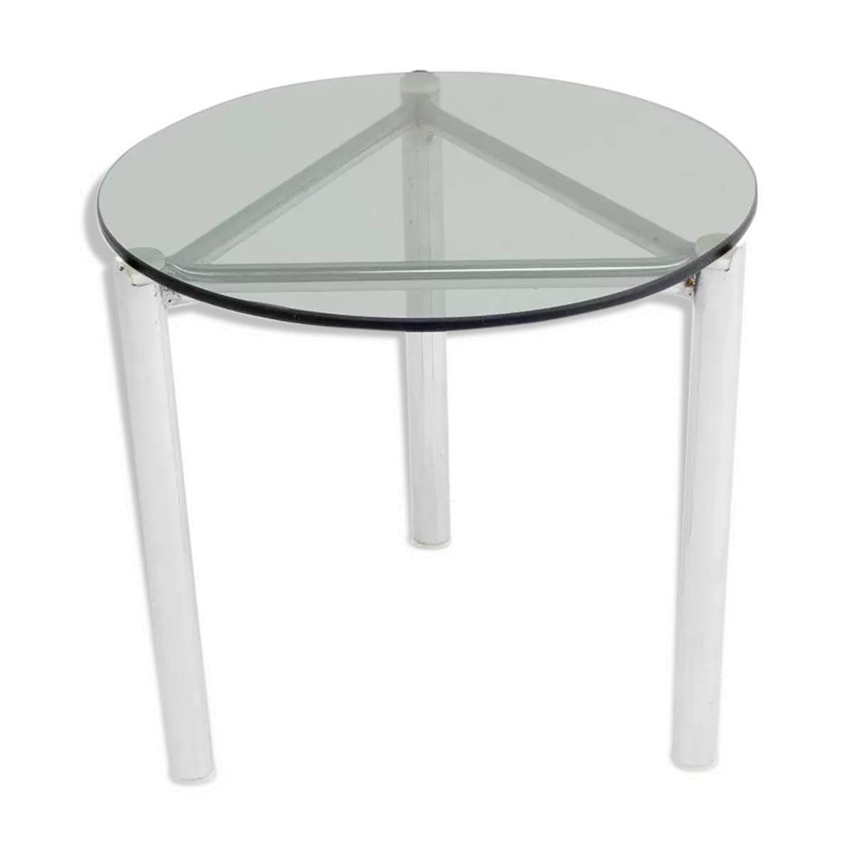 Side table with frame in chrome and glass 1960 s