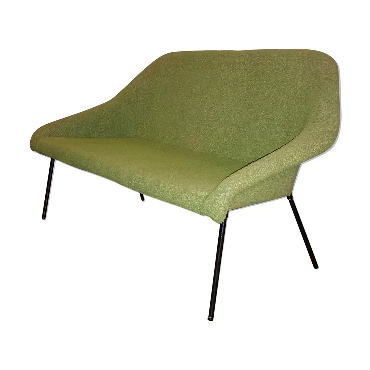 Canapé année 50 vert style Fritz Neth