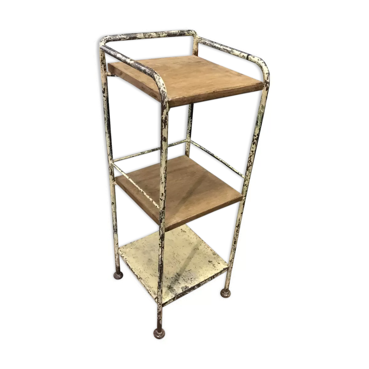 Chevet industriel en métal et chêne massif