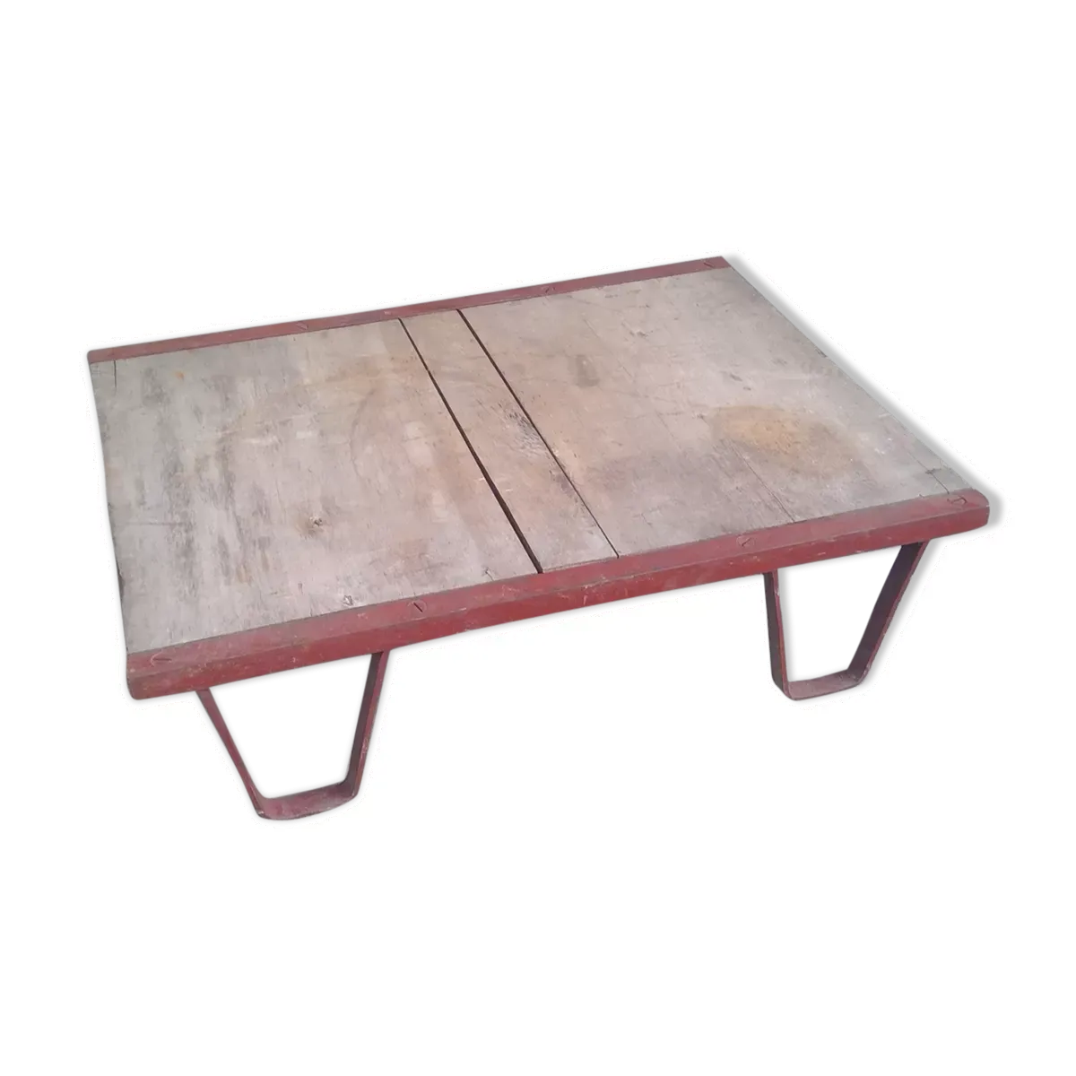 Table basse palette sncf métal design industriel vintage