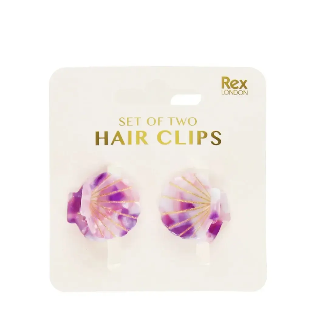 Mini pince à cheveux fille Rex London Seashells (x2)