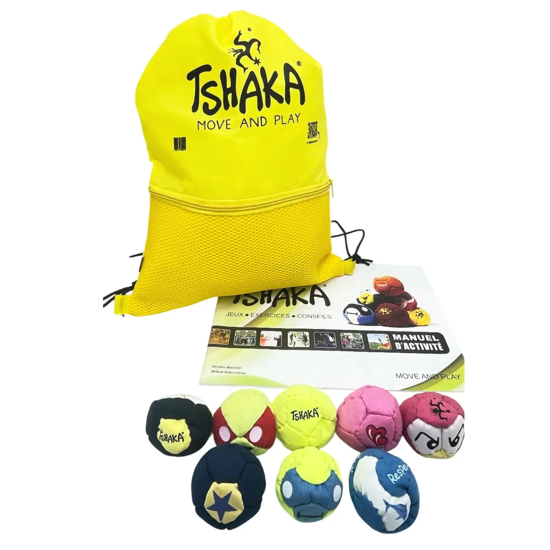 Balle de jeu 24 balles et 1 livret pédagogique Tshaka (x24)