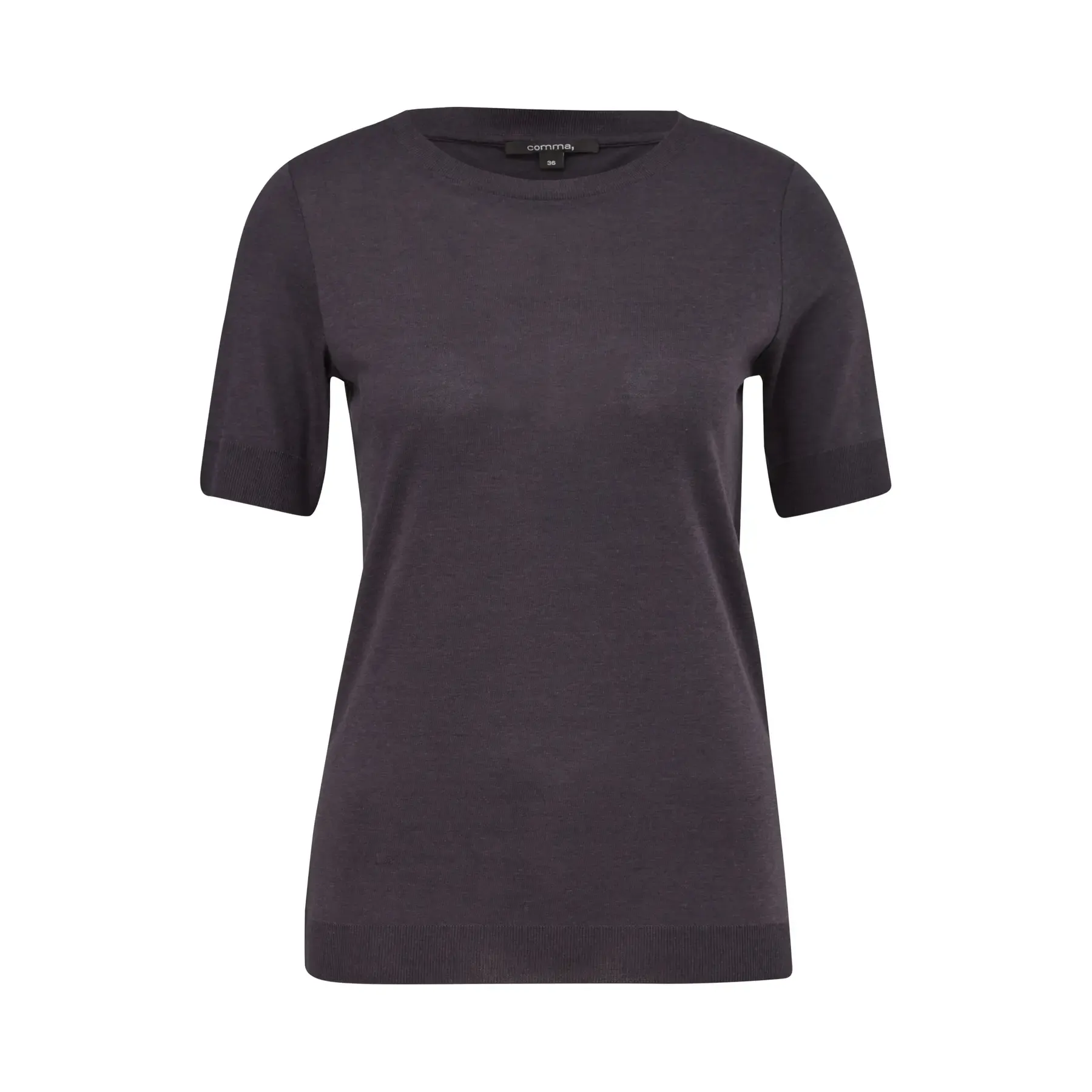 T-shirt en lyocell et coton mélangés à manches courtes femme COMMA