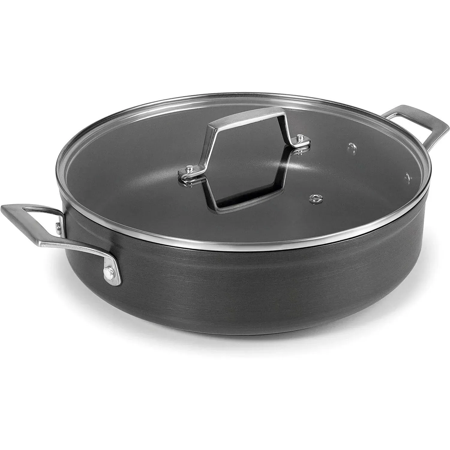 Poêle rond avec couvercle en aluminium anodisé Lacor 28x8 cm