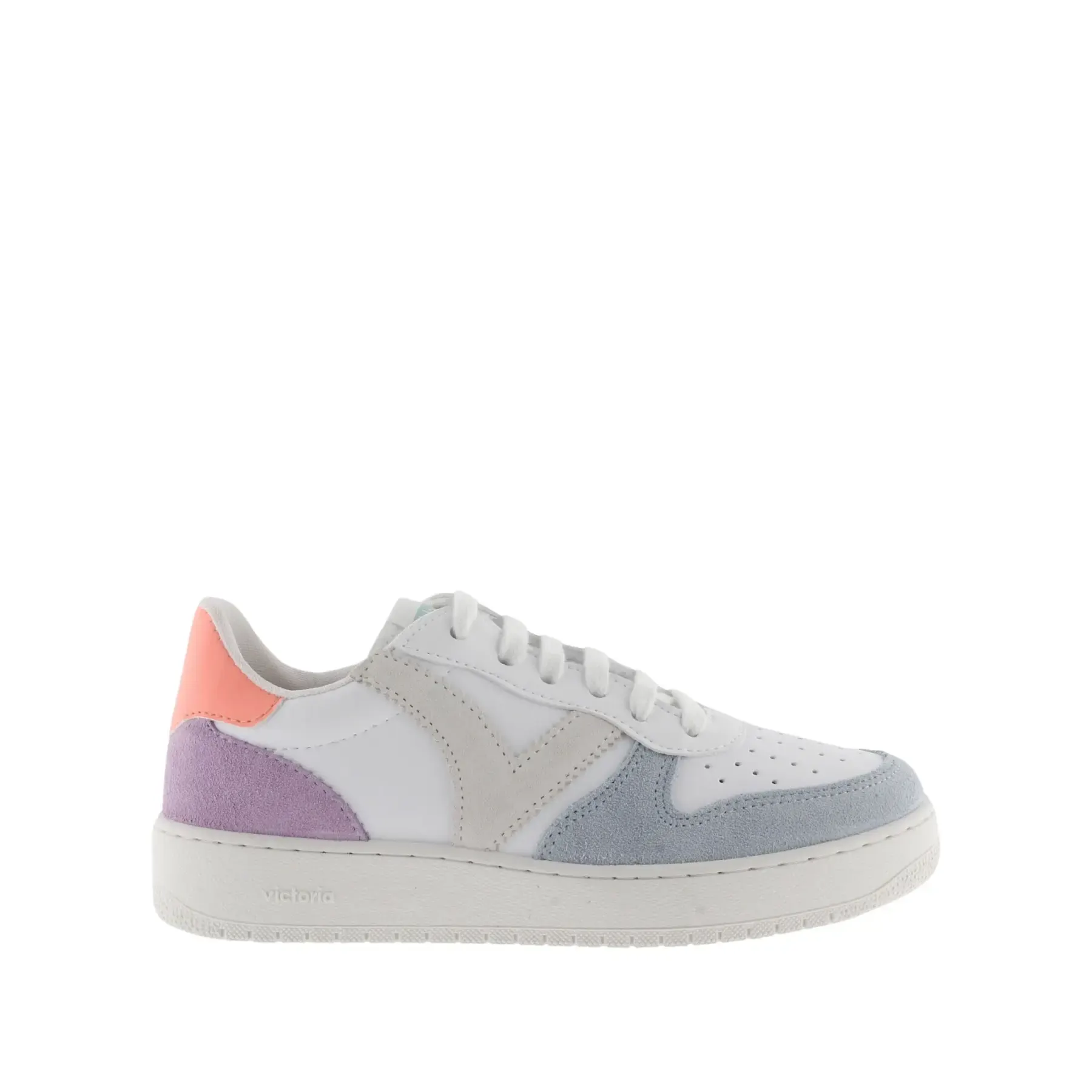 Baskets cuir fendu  femme Victoria