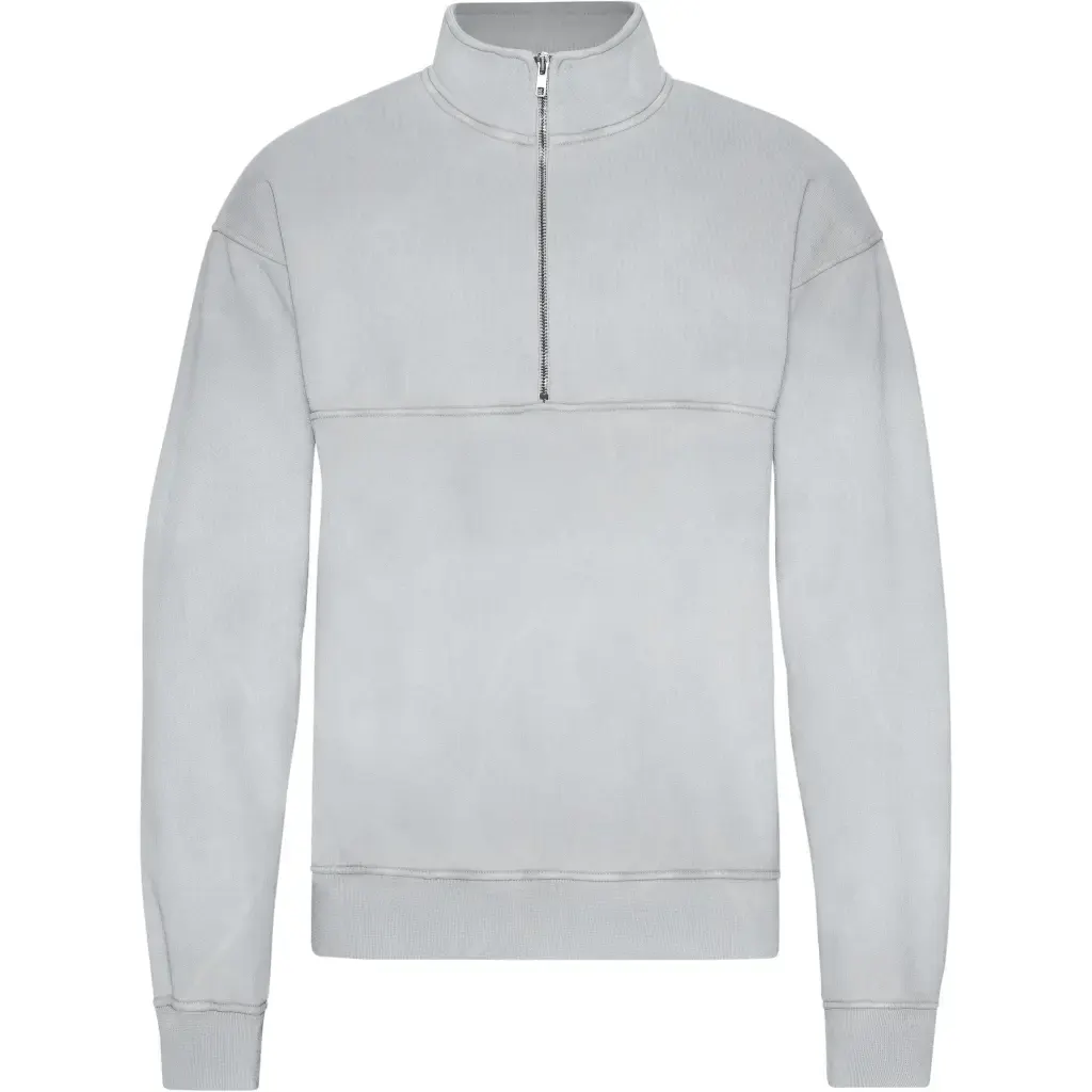 Sweatshirt 1/4 zip Colorful Standard Organic Faded Grey