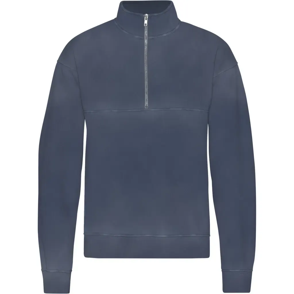 Sweatshirt 1/4 zip Colorful Standard Organic Neptune Blue