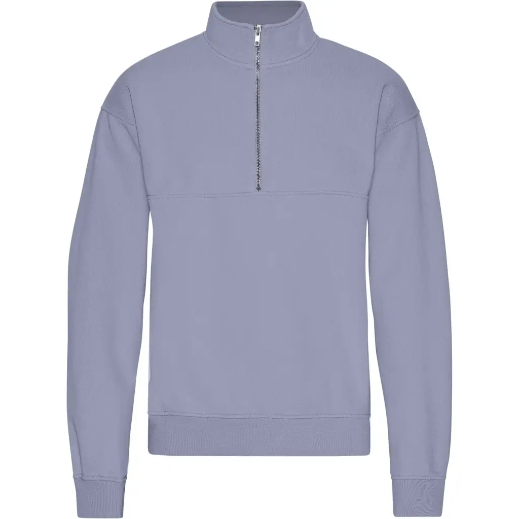 Sweatshirt 1/4 zip Colorful Standard Organic Purple Jade