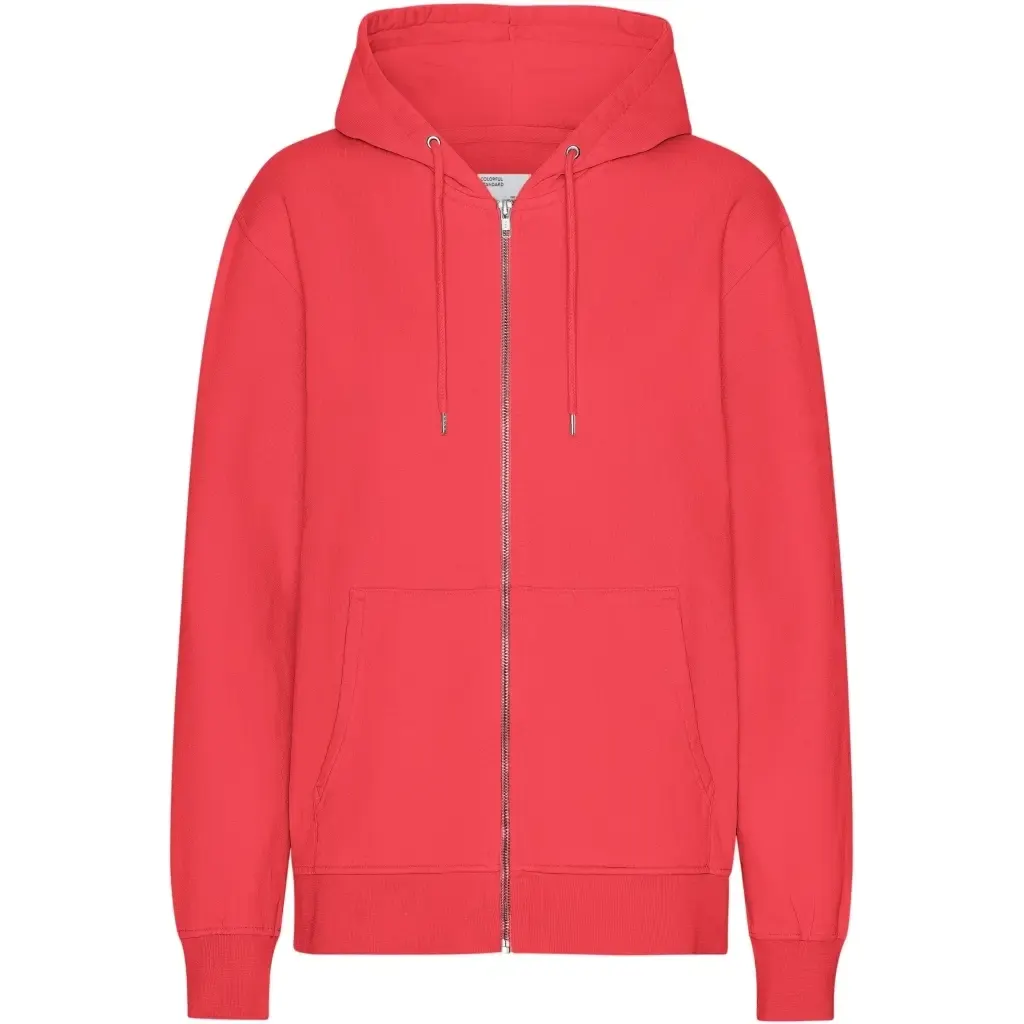 Sweatshirt à capuche zippé Colorful Standard Classic Organic Red Tangerine