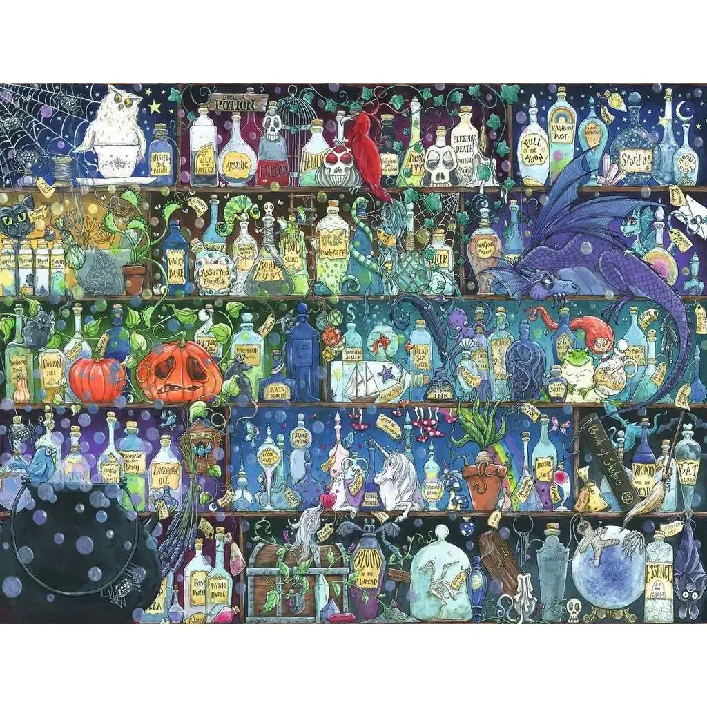 Puzzle de 2000 pièces - L'étagère à potions / Zoe Sandler Ravensburger