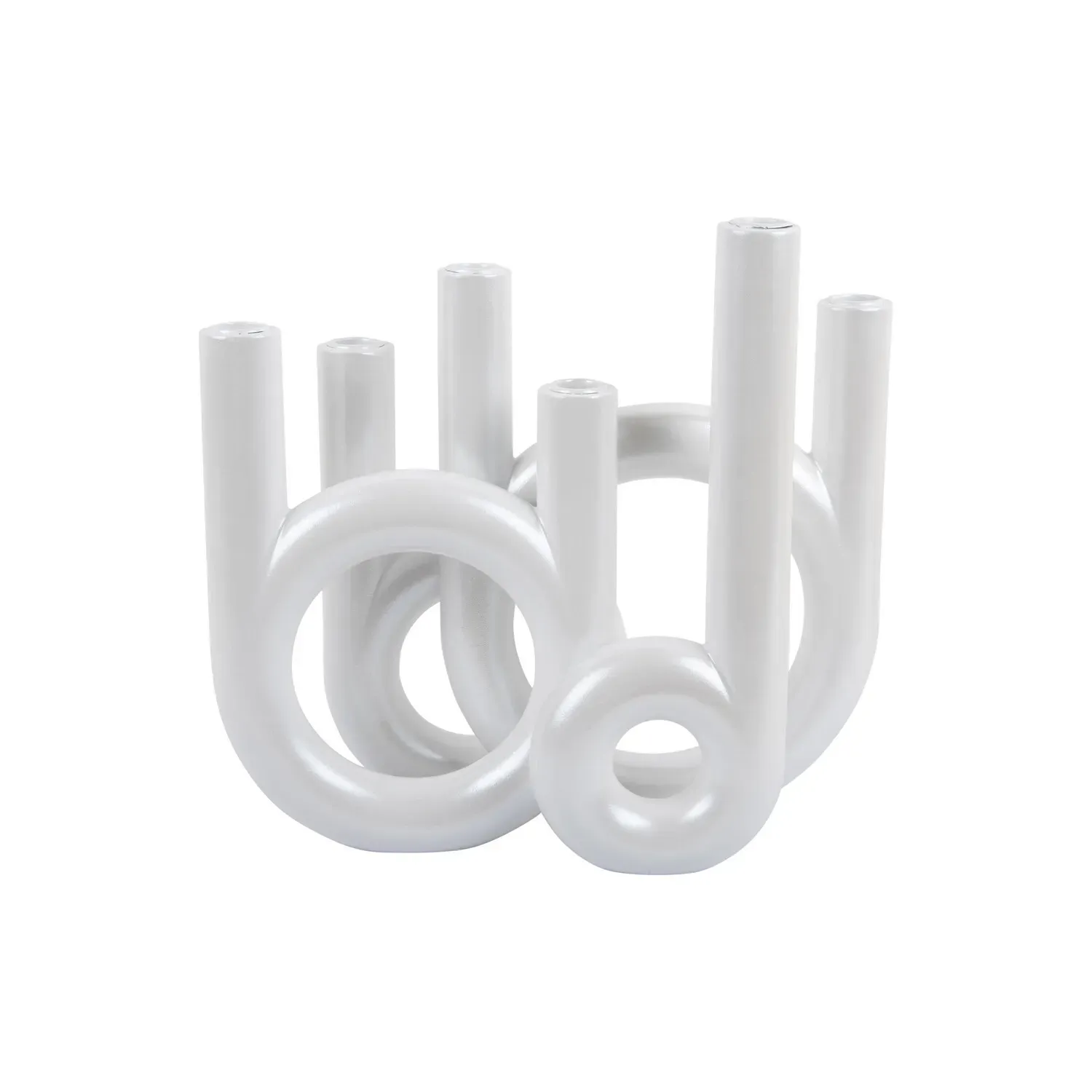 Bougeoir en verre Present Time Rings Large