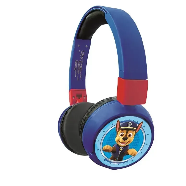 Casque audio 2 en 1 bluetooth et Filaire confortable et pliable avec limitation de son Lexibook La Pat Patrouille