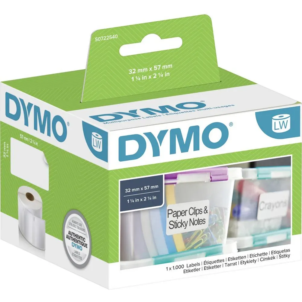 Rouleau de 1000 étiquettes adhésives Dymo