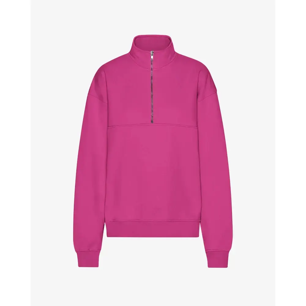 Pull mérinos 1/4 de zip Colorful Standard Magenta Blaze