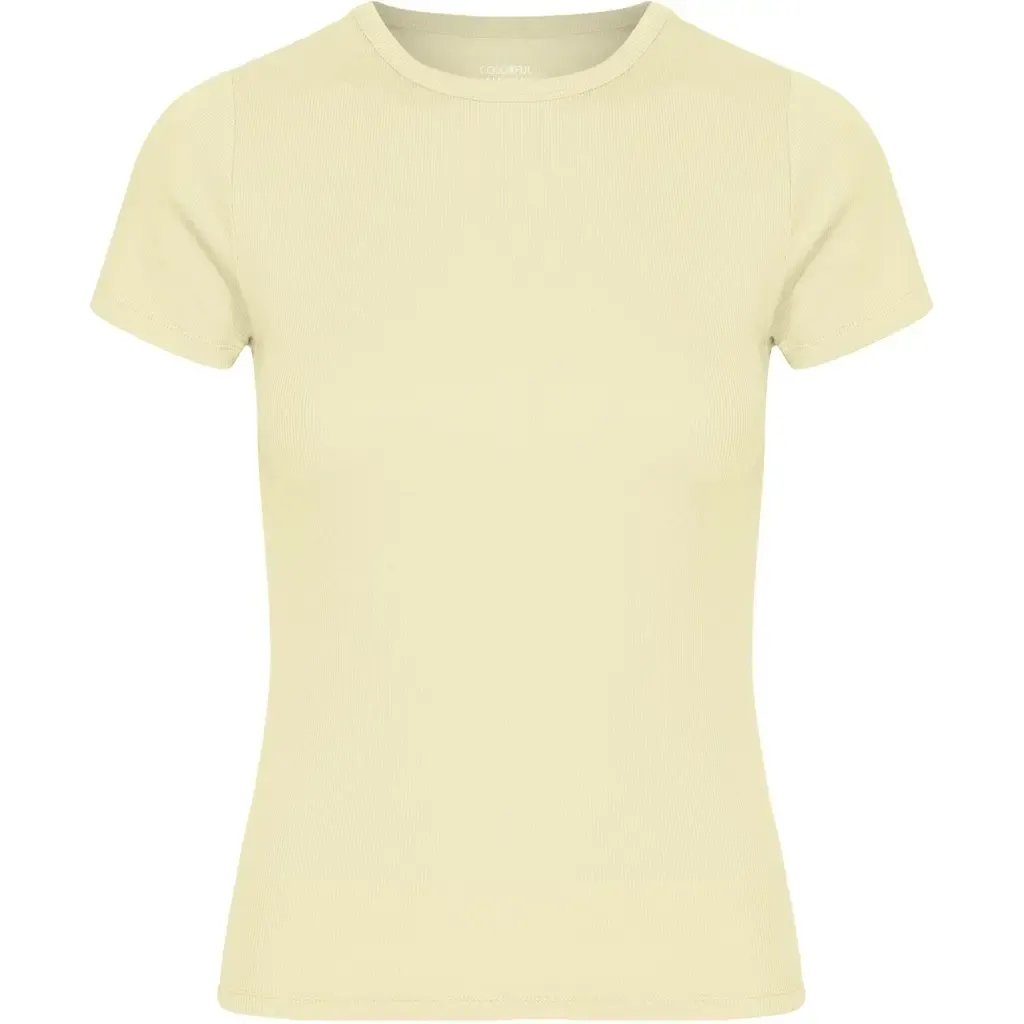 T-shirt femme Colorful Standard Rib Soft Yellow