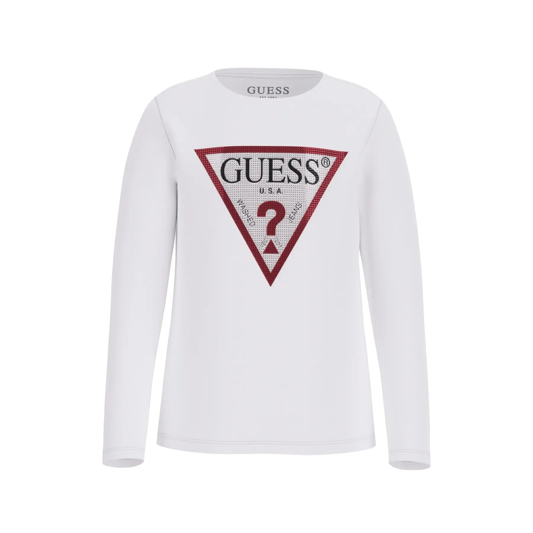 T-shirt manches longues fille Guess pure white 4