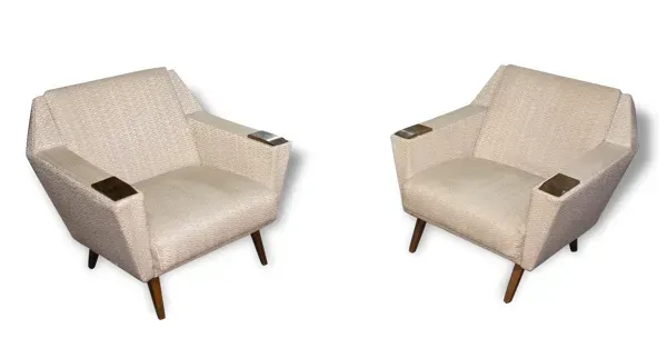 1/2 fauteuil  CLub scandinave esign Architectural  années 50 60 Danois