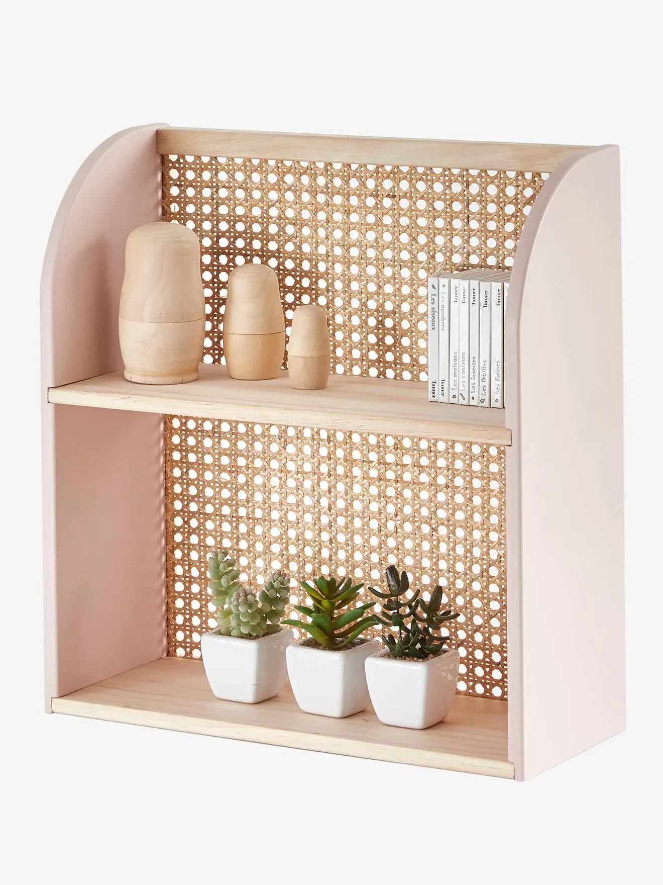 Etagère cannage LIGNE POÉSIE rose