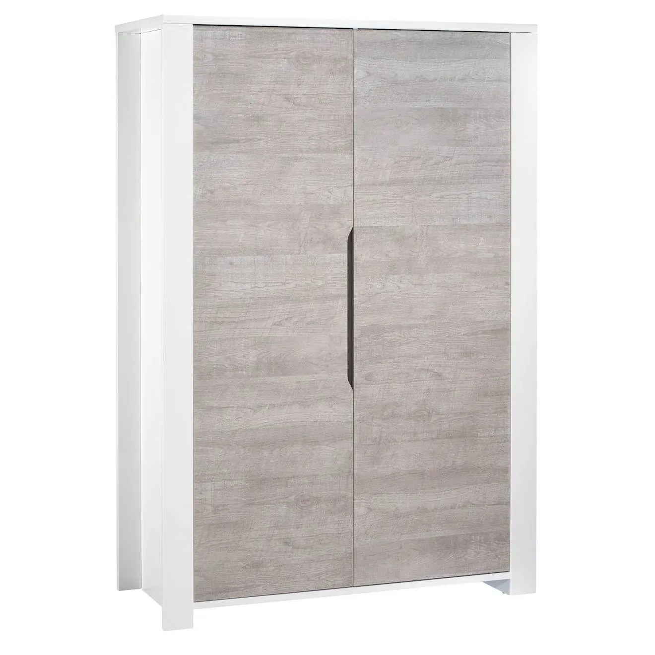 Armoire Bébé 2 Portes - Loft Gris/blanc