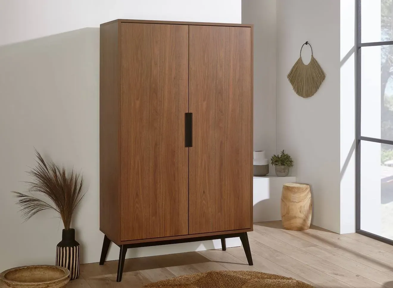 Armoire 2 Portes Vintage Octave Noyer