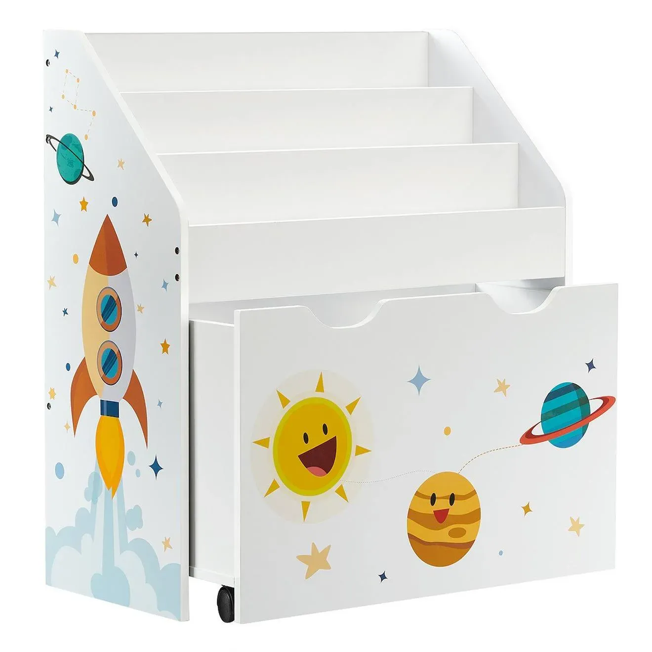 Etagère De Rangement Avec Bibliothèque Blanc
