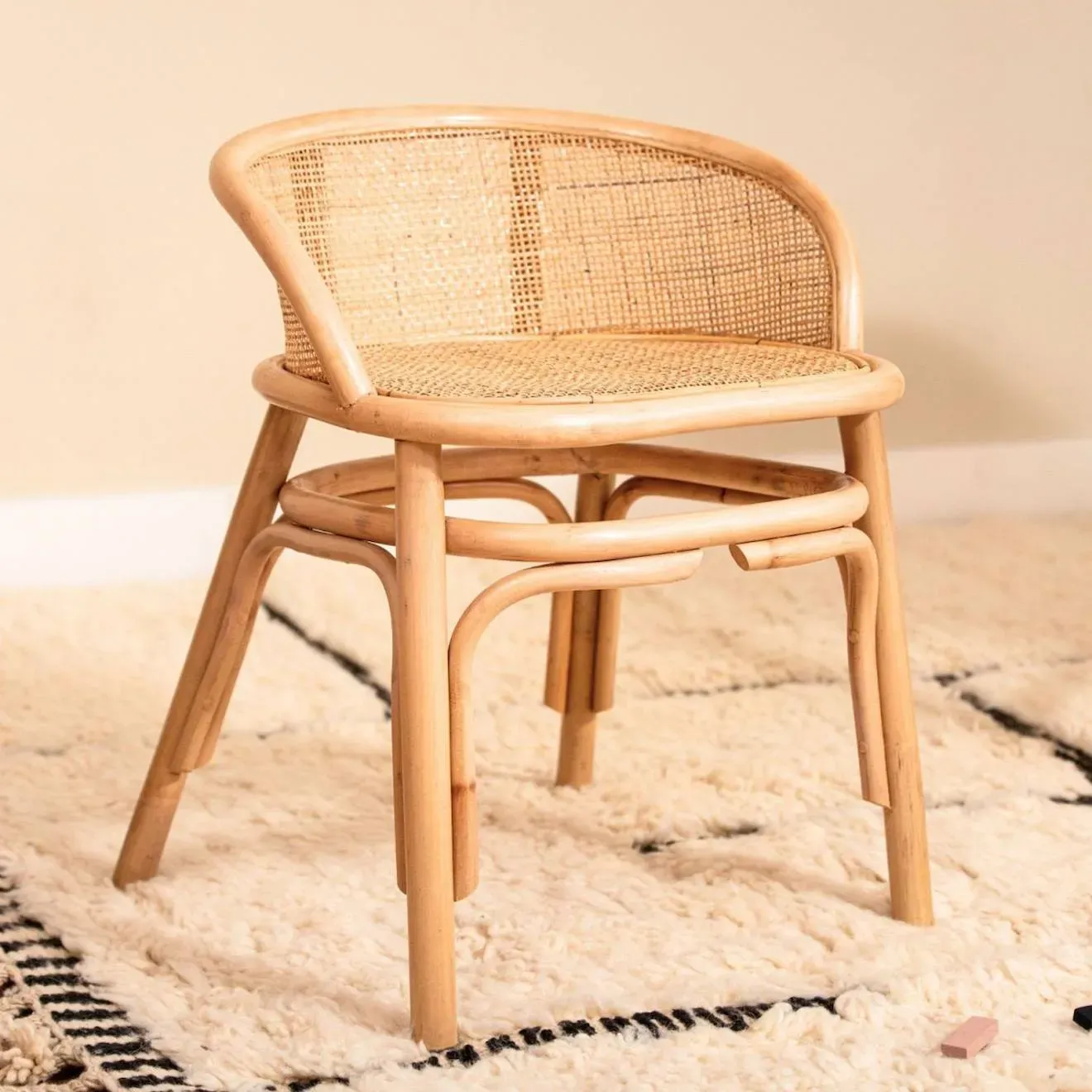 Chaise Junior Rotin Et Cannage - Palm Naturel