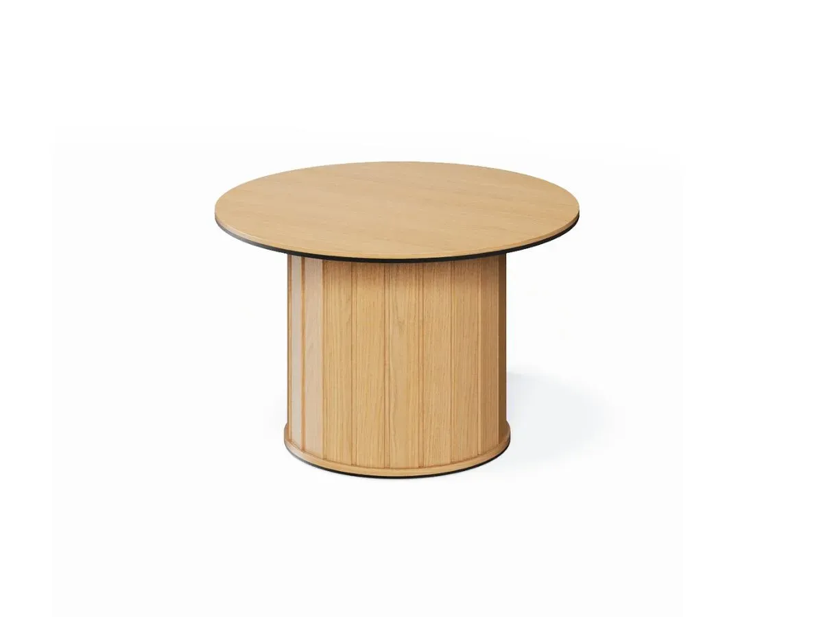 Illustration numéro 2 du produit Table basse ronde D.66 cm AMBOISE couleur chêne    BOBOCHIC