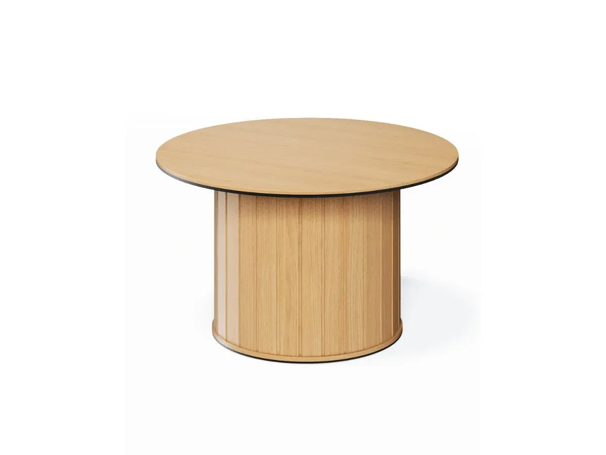 Illustration numéro 2 du produit Table basse ronde D.80 cm AMBOISE couleur chêne    BOBOCHIC