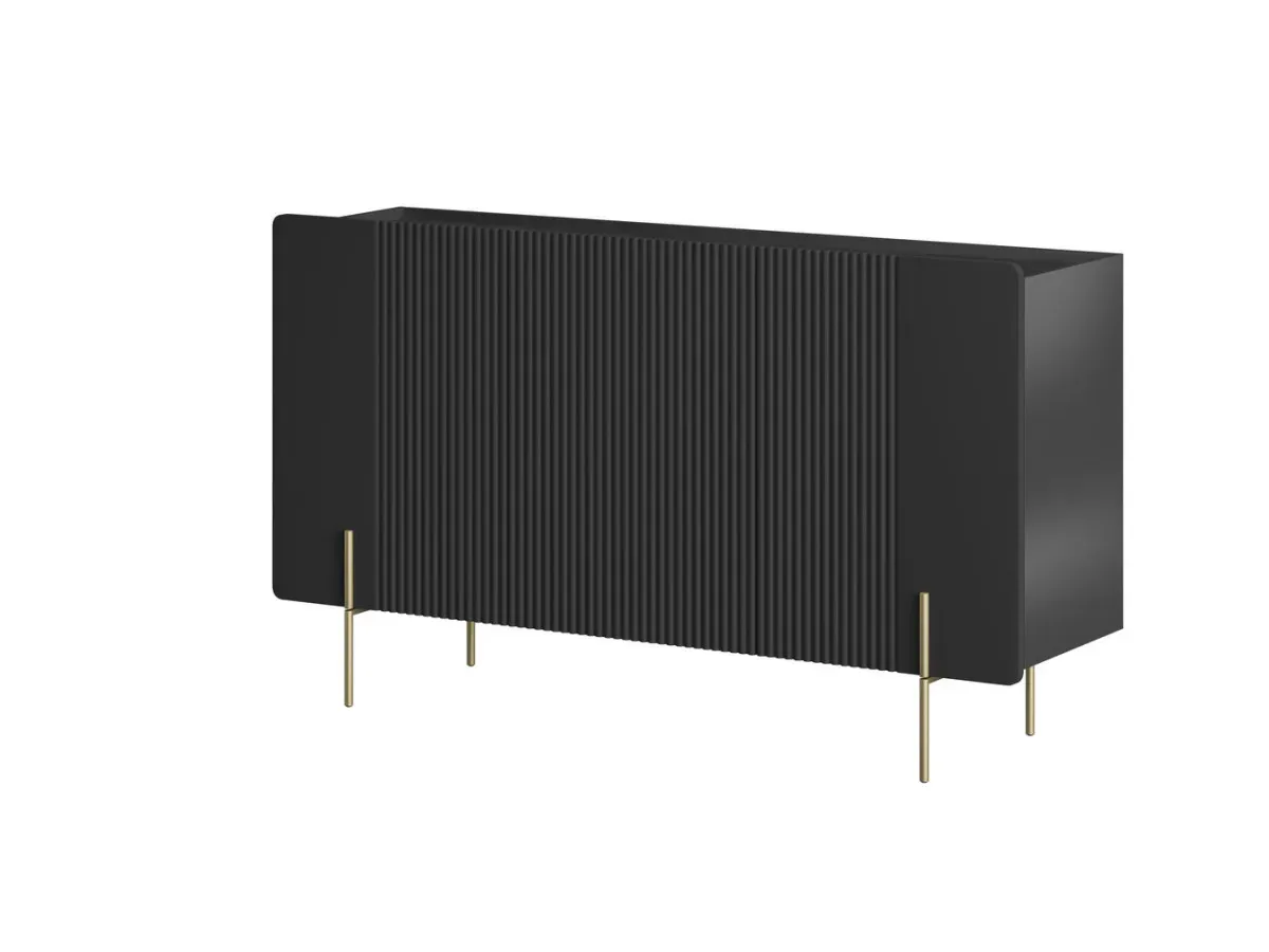 Illustration numéro 2 du produit Buffet 3 portes 150 cm MATHILDE pieds or    BOBOCHIC