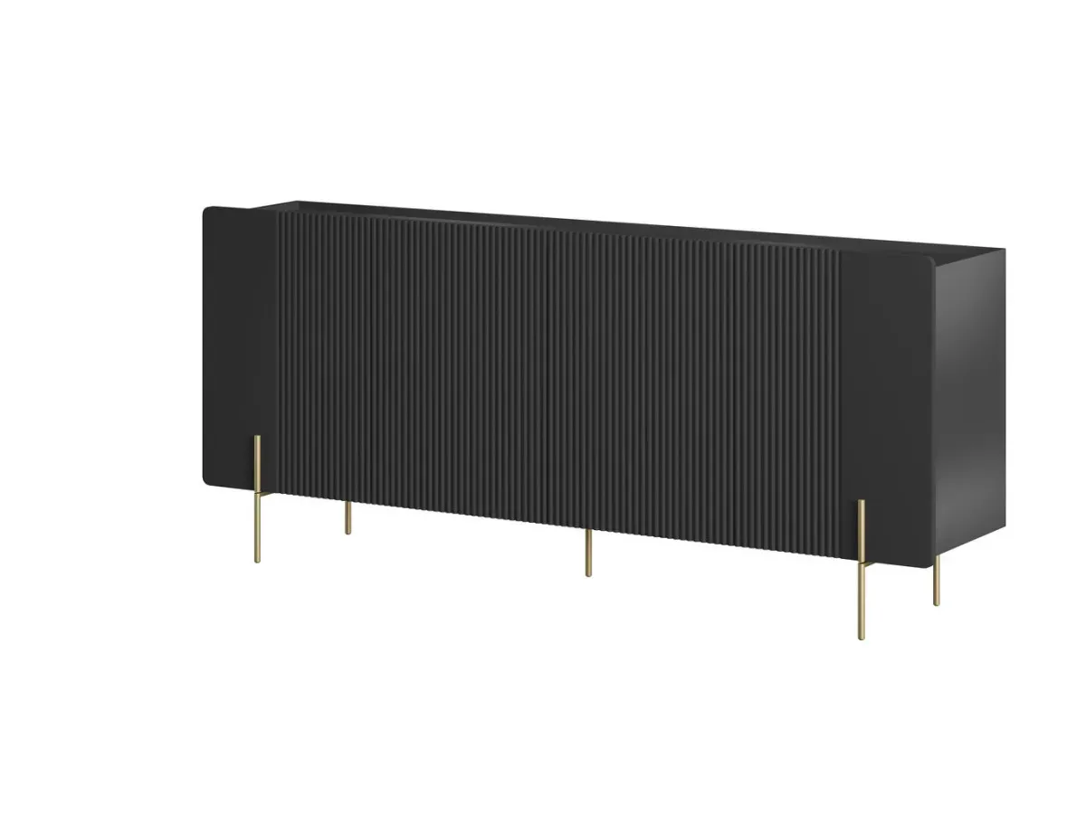 Illustration numéro 2 du produit Buffet 4 portes 200 cm MATHILDE pieds or    BOBOCHIC