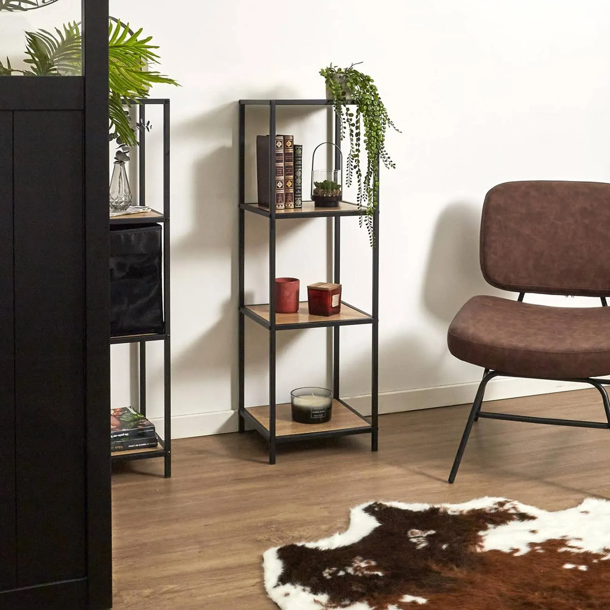 Illustration numéro 2 du produit Etagère 3 Niveaux Style Industriel Stockies - Blancheporte