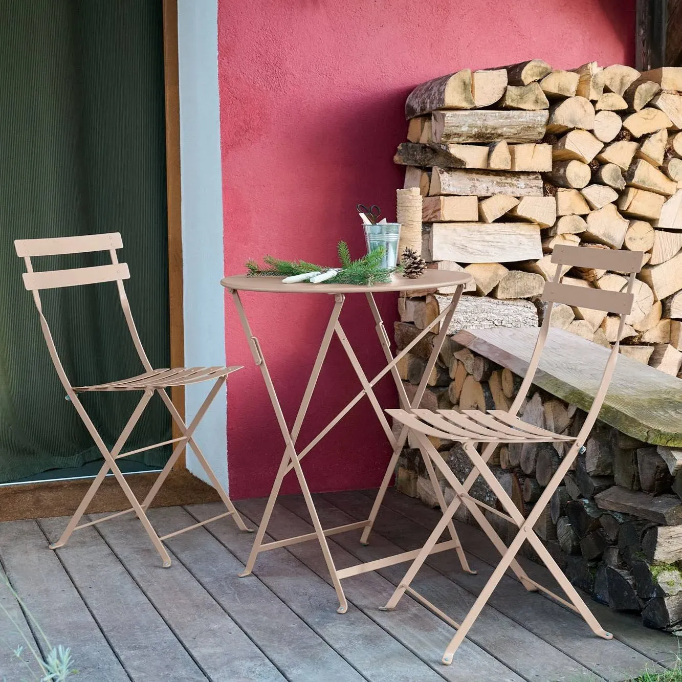 Illustration numéro 2 du produit Table Ronde Pliante Ø60 cm Bistro en Acier