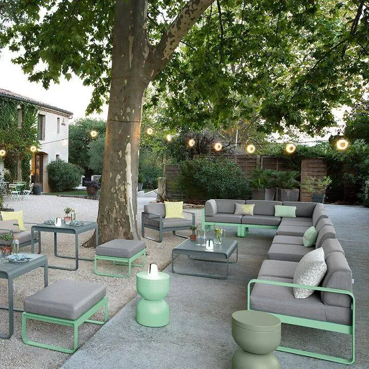 Illustration numéro 2 du produit Fauteuil Bellevie Gris Flanelle en Aluminium