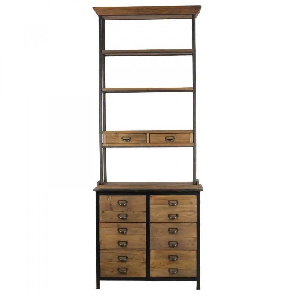 Illustration numéro 2 du produit Bibliothèque Industrielle à Tiroirs Moissac