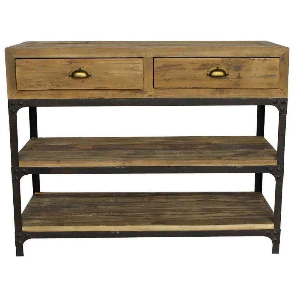 Illustration numéro 2 du produit Console Industrielle Sullivan avec étagères