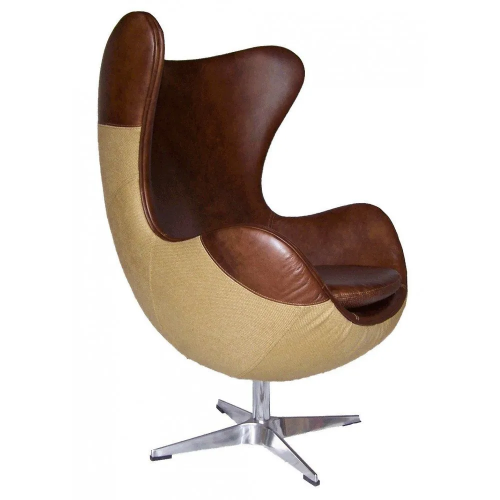Illustration numéro 2 du produit Fauteuil marron cuir Kelly  Vintage
