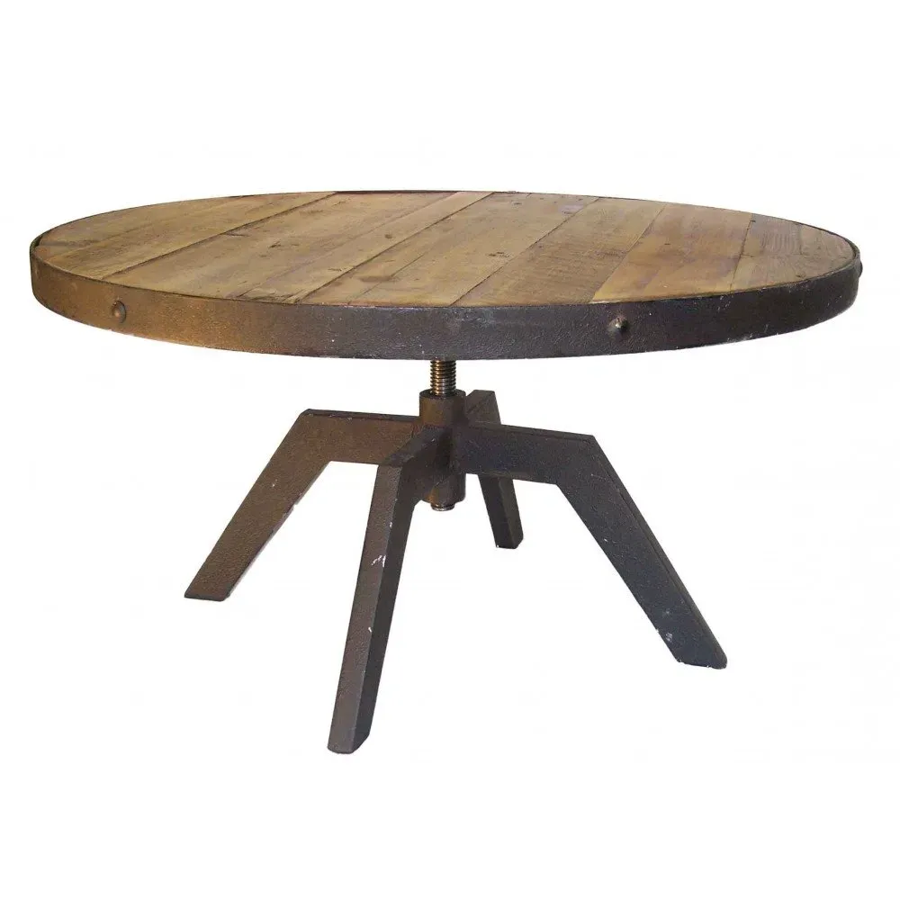 Illustration numéro 2 du produit Grande table basse ronde Hygie  Style Industriel