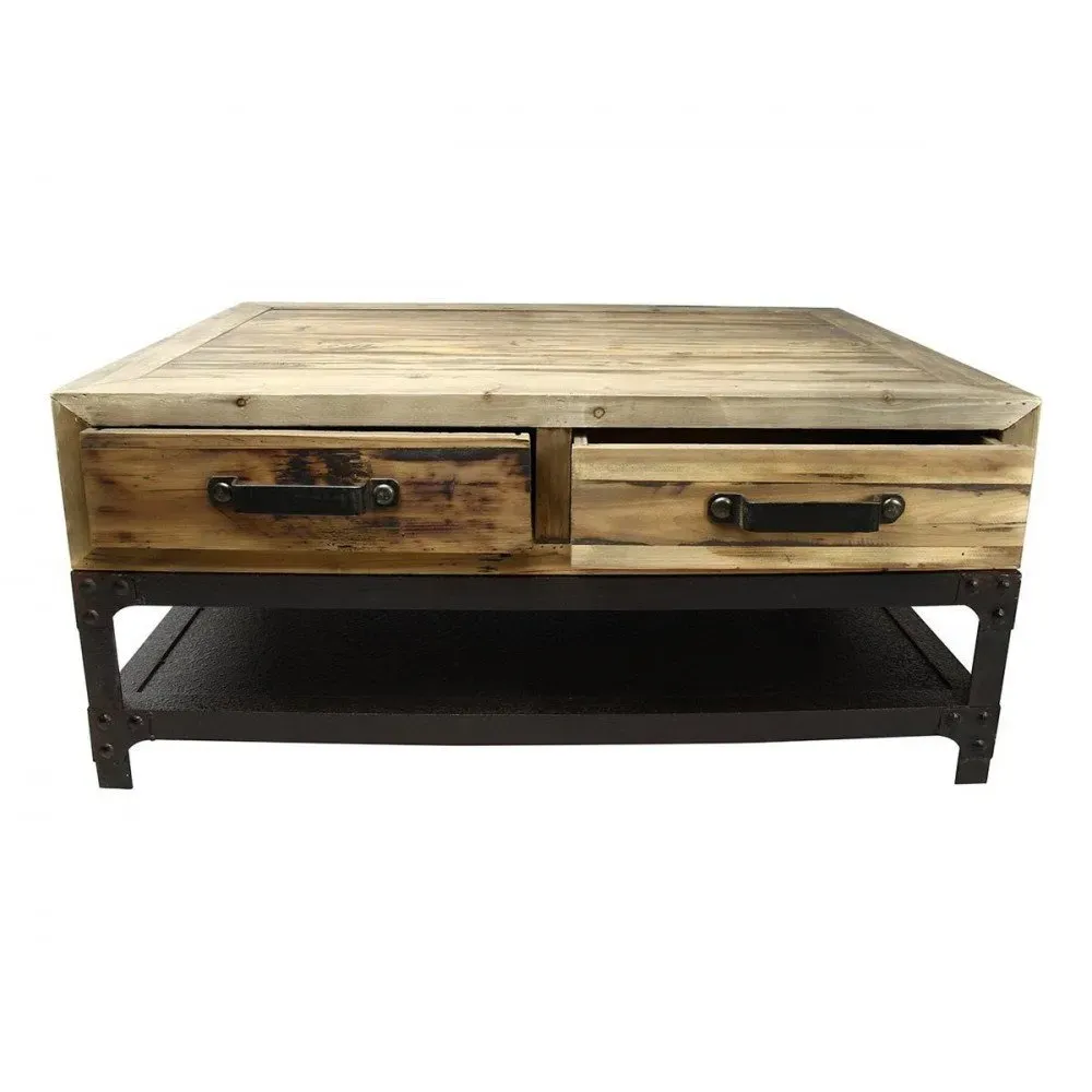 Illustration numéro 2 du produit Mini table basse Kirsten  Style Industriel