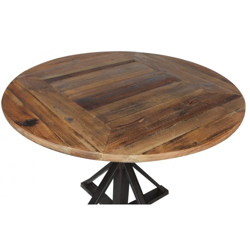 Illustration numéro 2 du produit Guéridon Fer et Bois Estor Style Industriel