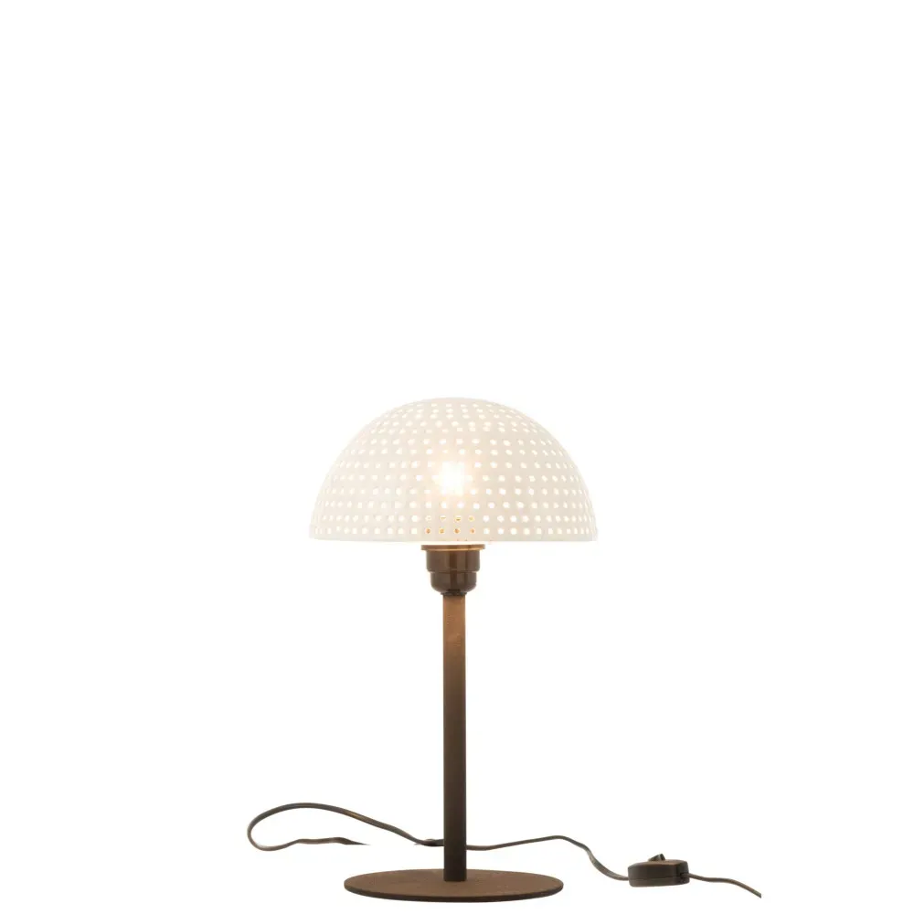 Illustration numéro 2 du produit Lampe Champignon Boules Metal Brillant Blanc/Noir Small