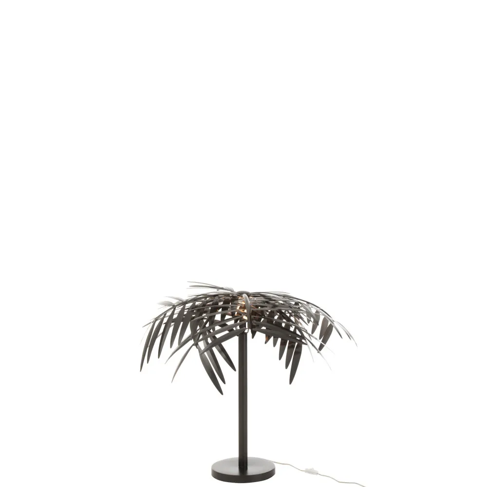 Illustration numéro 2 du produit Lampe de Table Feuille Metal Noir
