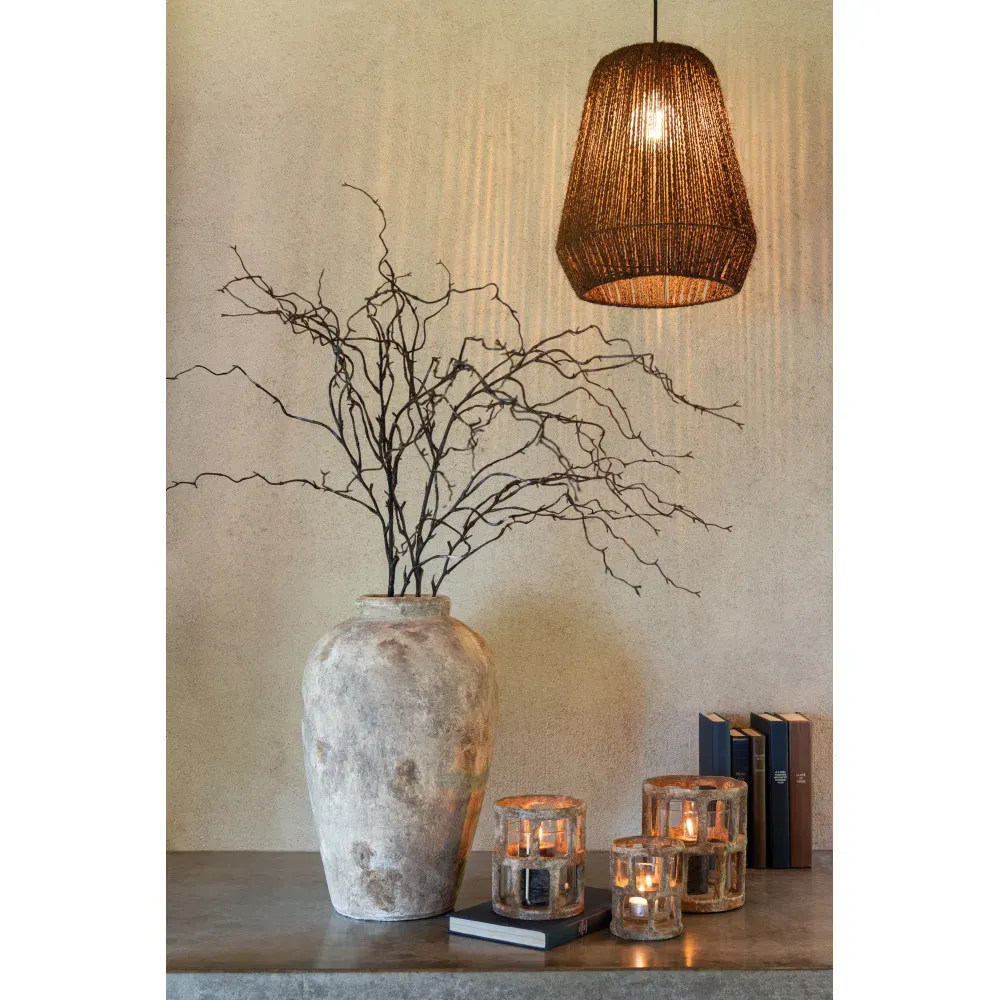 Illustration numéro 2 du produit Lampe Suspendue Metal/Palmier Noir Small