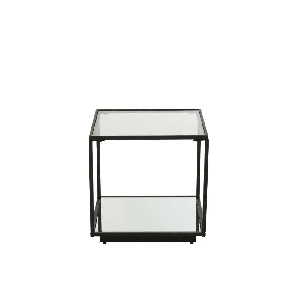 Illustration numéro 2 du produit Table Basse Fer/Verre Noir Small