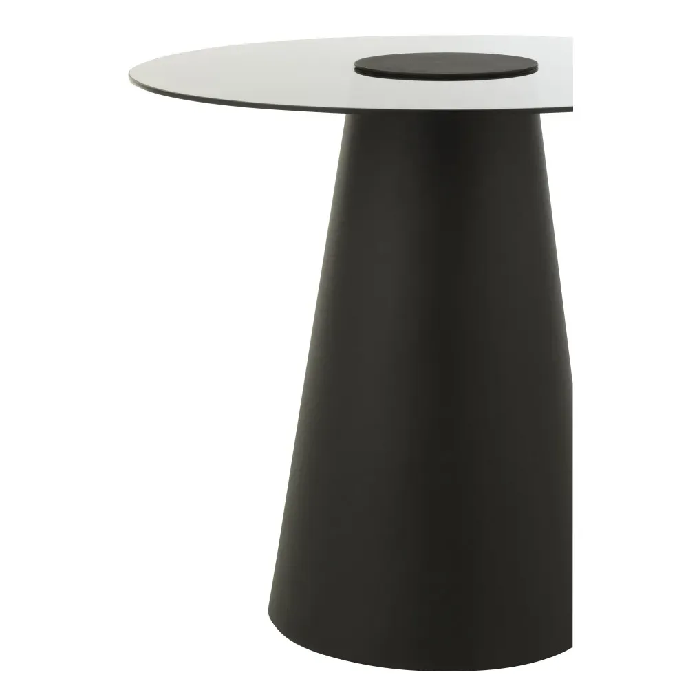 Illustration numéro 2 du produit Table d’appoint Glass Flat Cap Cône Fer Noir