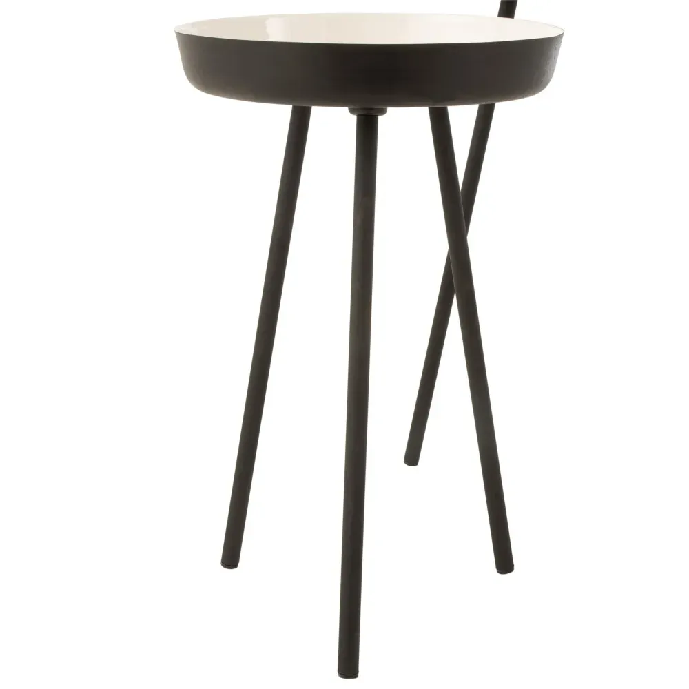 Illustration numéro 2 du produit Set de 3 Table Gigogne Metal Noir/Blanc
