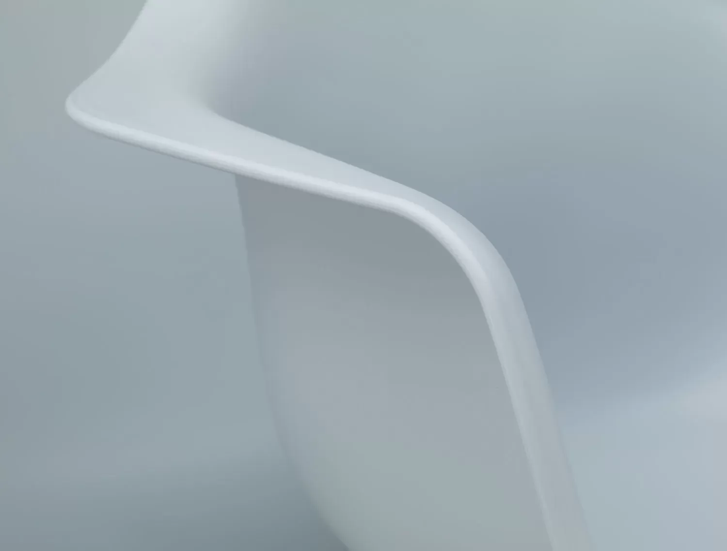 Illustration numéro 2 du produit Vitra Chaise à bascule RAR Eames Plastic  - gris polaire RE - noir - Patins Érable jaune