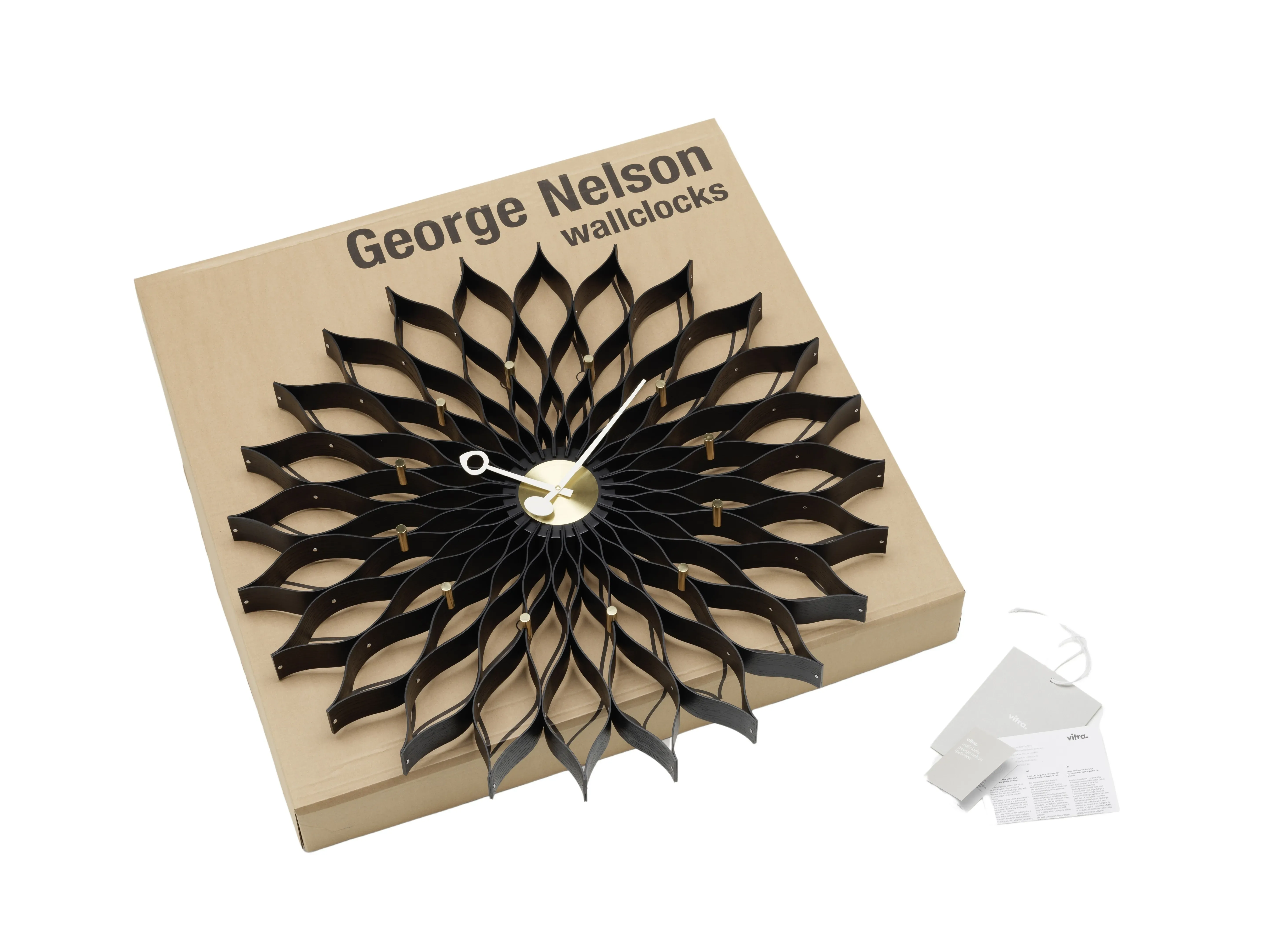 Illustration numéro 2 du produit Vitra Sunflower Clock - frêne noir