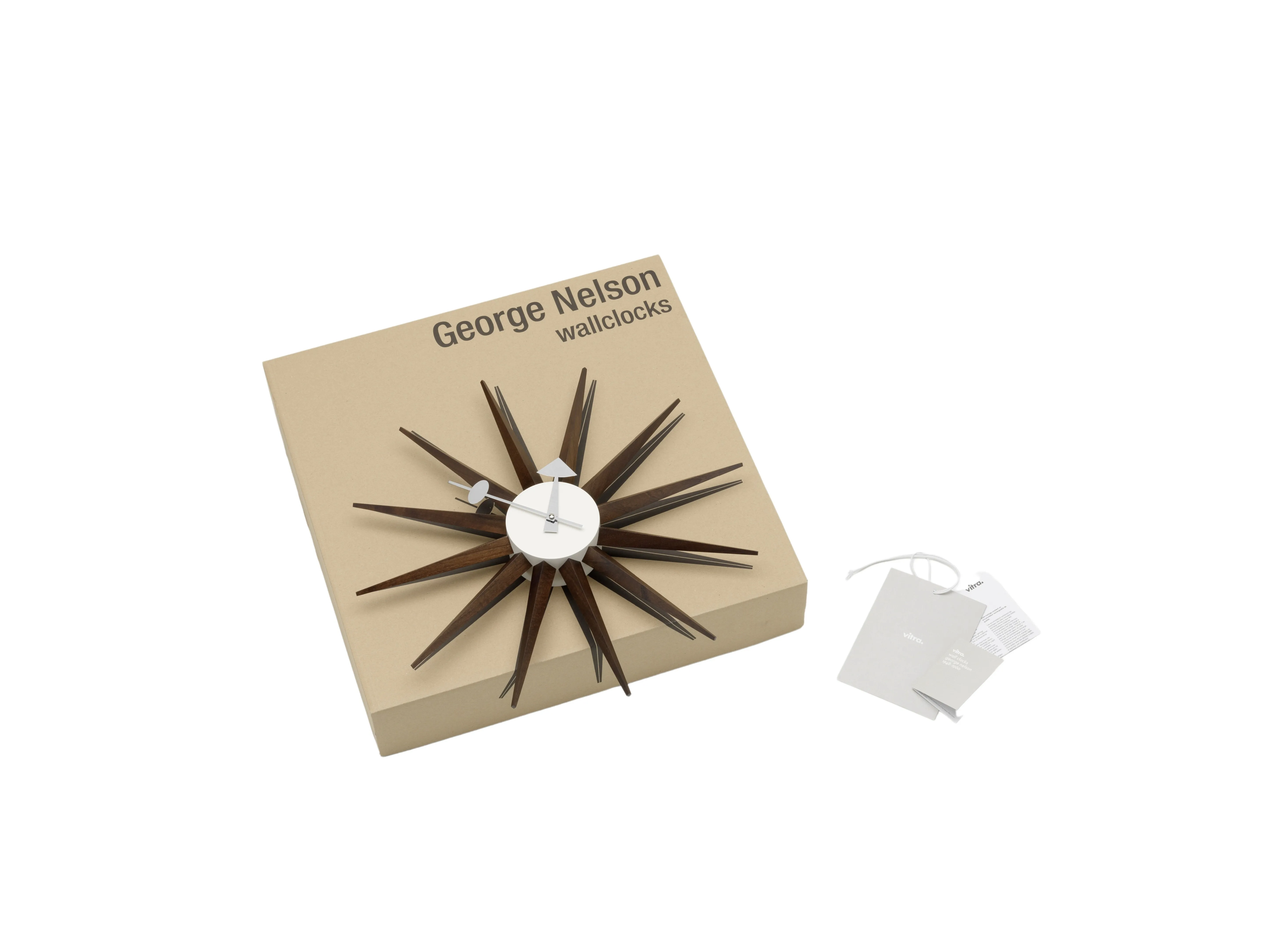 Illustration numéro 2 du produit Vitra Sunburst Clock - noyer