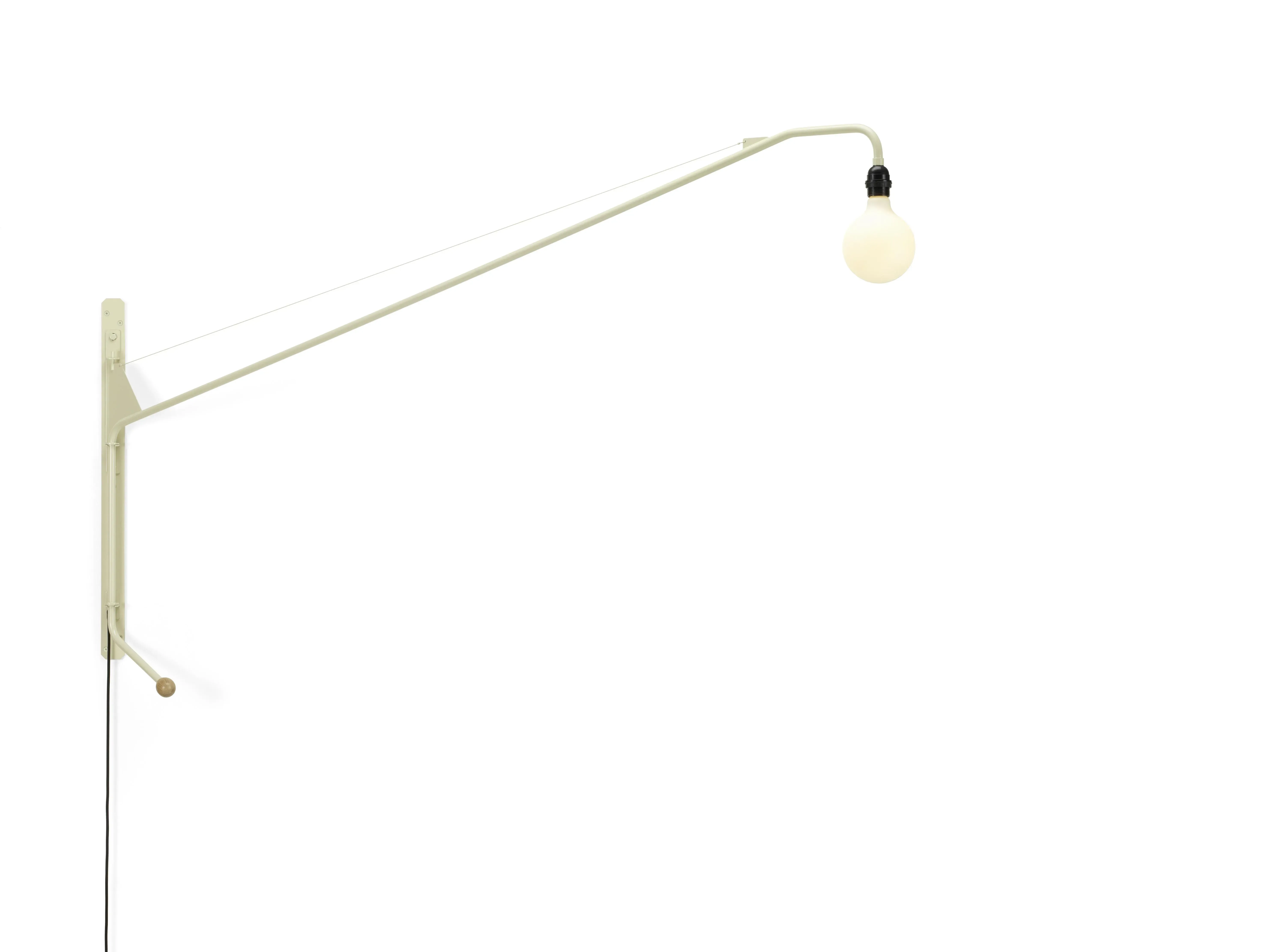 Illustration numéro 2 du produit Vitra Lampe murale Potence - Prouvé Blanc Colombe (écru)